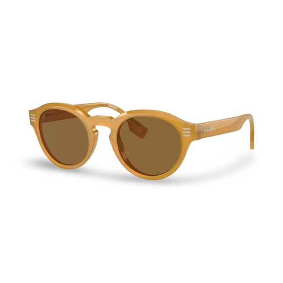 NEW Burberry BE4404 Round Sunglasses Honey Amber Acetate Italy 50mm - Picture 4 of 16
